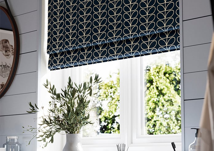 Orla Kiely Linear Stem, Navy Whale - Twist&Fit Roman Blind - Image 5